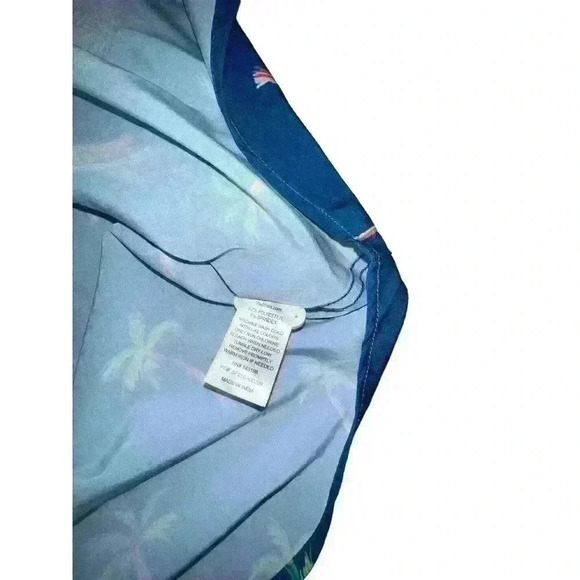 Chubbies Short Sleeve Button Up Men’s Sz S Palm Tree All Over Navy Blue Hawiian - Picture 8 of 9